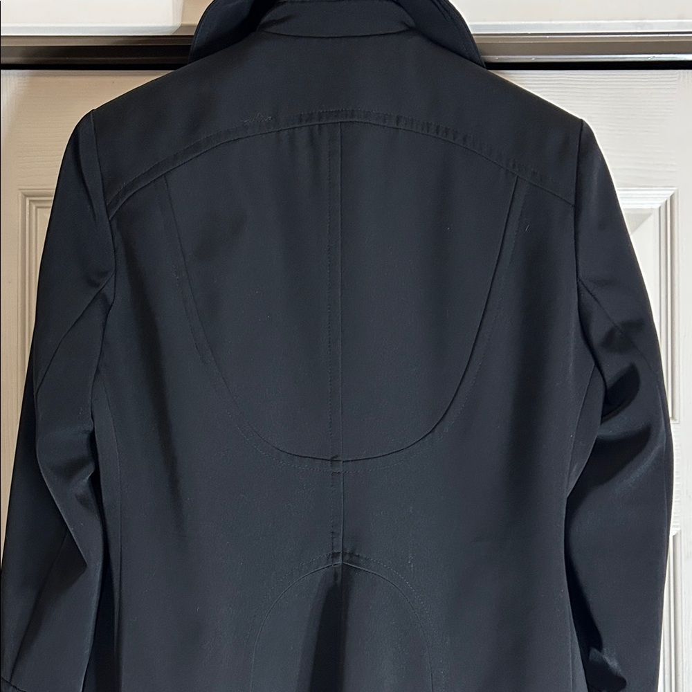 Anne Klein Women's Elegant Black Trench Coat Size Small - Picture 4 of 10